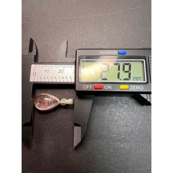 NEW Lepidocrocite super 7 teardrop sterling silver pendant 3.56 grams - Picture 4 of 10